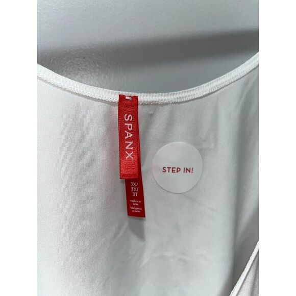 Spanx Women's White Shapewear Tank Top Size 3X Body Contour Stretch Comfy NWT - Picture 3 of 7